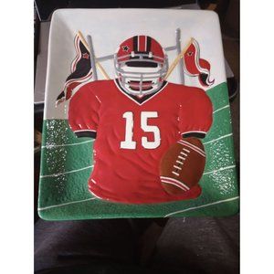Burton and Burton football serving platter15x13
